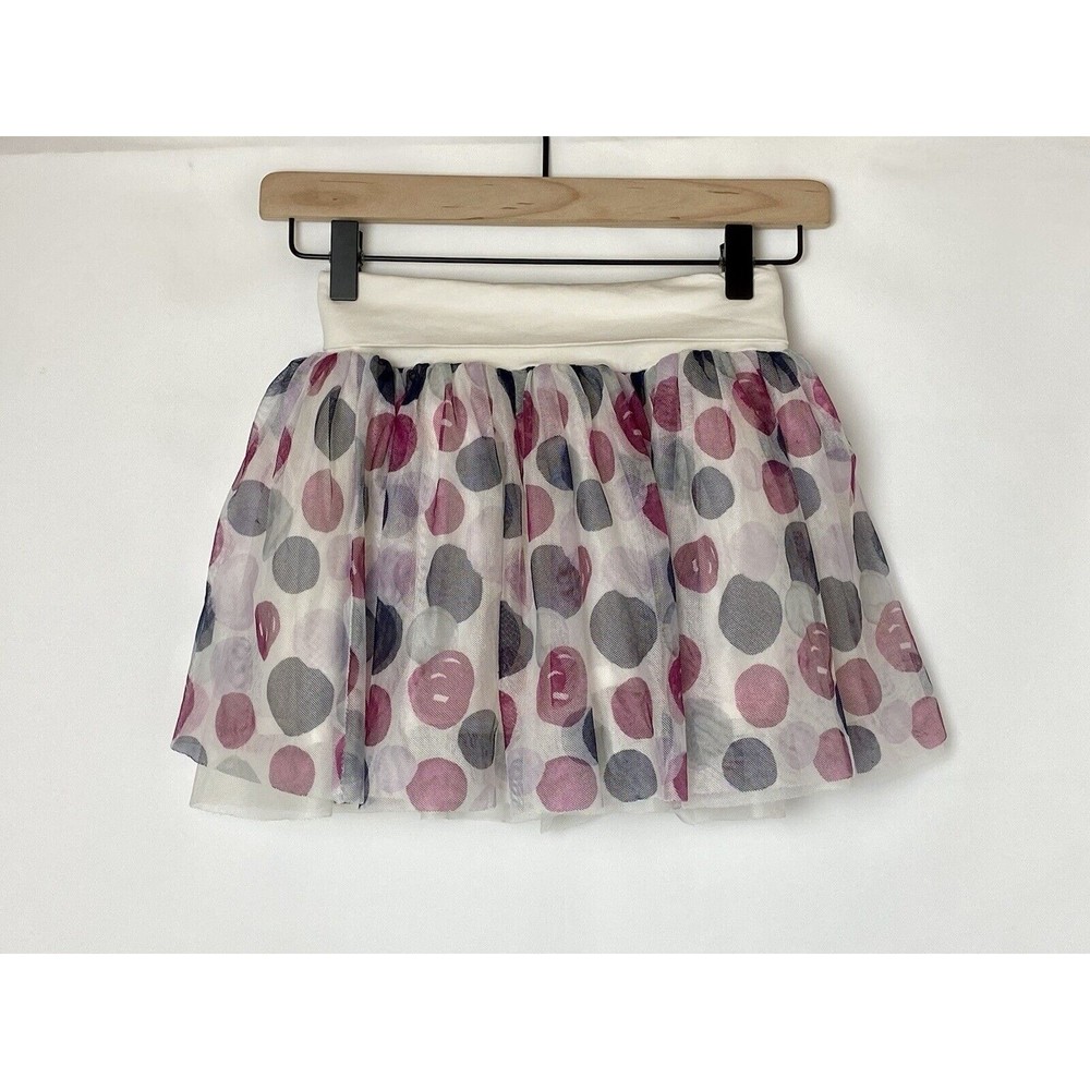 Girl's Pink & Gray Polka Dot Skirt Gymboree Size 8